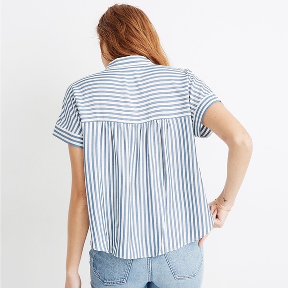 Madewell Hilltop Shirt in Savin Stripe - Picture 3 of 13